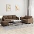 Set de canapele cu perne, 3 piese, gri închis, textil GartenMobel Dekor