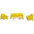 Set de canapele cu perne, 4 piese, gri închis, catifea GartenMobel Dekor