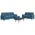 Set de canapele cu perne/rulouri, 3 piese, gri închis, catifea GartenMobel Dekor
