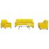 Set de canapele cu perne/rulouri, 4 piese, gri închis, catifea GartenMobel Dekor