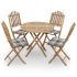 Set mobilier de exterior pliabil, cu perne, 5 piese, bambus GartenMobel Dekor