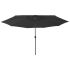 Umbrelă soare de grădină cu LED-uri, negru, 400 cm GartenMobel Dekor