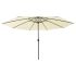 Umbrelă soare de grădină cu LED-uri, nisipiu, 400 cm GartenMobel Dekor