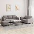 Set de canapele cu perne, 3 piese, negru, textil GartenMobel Dekor