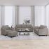 Set de canapele cu perne, 4 piese, gri taupe, textil GartenMobel Dekor