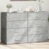 Dulapuri, 2 buc., stejar fumuriu, 60x39x80 cm, lemn prelucrat GartenMobel Dekor
