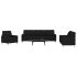 Set de canapele cu perne decorative, 3 piese, crem, textil GartenMobel Dekor