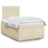 Pat box spring cu saltea, maro închis, 120x190 cm, textil GartenMobel Dekor
