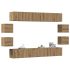 Set dulap TV 8 piese montat pe perete Stejar artizanal GartenMobel Dekor