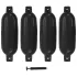 Bară de protecție barcă, 4 buc., negru, 58,5x16,5 cm, PVC GartenMobel Dekor