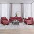 Set canapea cu perne, 4 piese, roșu vin, material textil GartenMobel Dekor
