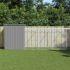 Coteț pui cu incintă gri deschis 165x251x181 cm oțel galvanizat GartenMobel Dekor