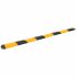 Prag limitator de viteză galben și negru 129x32,5x4 cm cauciuc GartenMobel Dekor
