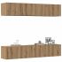 Comode TV, 4 buc., alb, 100x30x30 cm, lemn prelucrat GartenMobel Dekor