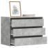 Dulap colț cu sertare gri beton 60x41x76 cm lemn prelucrat GartenMobel Dekor