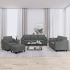 Set de canapele cu perne, 4 piese, gri taupe, textil GartenMobel Dekor