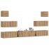 Set de dulapuri TV, 8 piese, gri beton, lemn prelucrat GartenMobel Dekor