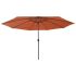 Umbrelă soare de grădină cu LED-uri, negru, 400 cm GartenMobel Dekor