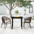 Set de mobilier pentru grădină, 3 piese, negru GartenMobel Dekor