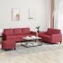 Set de canapele cu perne, 3 piese, cappuccino, piele ecologică GartenMobel Dekor