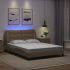 Cadru de pat cu lumini LED cappuccino 80x200 cm piele ecologică GartenMobel Dekor