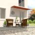 Copertină retractabilă, portocaliu și maro, 300 x 150 cm GartenMobel Dekor