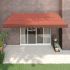 Copertină retractabilă automată, portocaliu și maro, 4,5x3 m GartenMobel Dekor