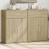 Comode, 2 buc., gri beton, 60x30x84 cm, lemn compozit GartenMobel Dekor