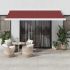 Copertină retractabilă antracit/alb, 4x3 m, textil/aluminiu GartenMobel Dekor