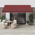 Copertină retractabilă manual cu LED, antracit/alb, 400x300 cm GartenMobel Dekor