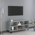 Comodă TV cu picioare metalice, alb extralucios, 69,5x30x50 cm GartenMobel Dekor