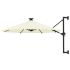 Umbrelă soare LED montaj pe perete stâlp metal gri taupe 300cm GartenMobel Dekor
