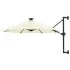 Umbrelă de soare montată pe perete cu LED-uri, negru, 300 cm GartenMobel Dekor