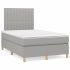 Pat box spring cu saltea, negru, 120x190 cm, catifea GartenMobel Dekor