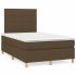 Pat box spring cu saltea, taupe, 120x190 cm material textil GartenMobel Dekor