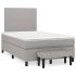 Pat box spring cu saltea, gri închis, 120x190 cm, textil GartenMobel Dekor