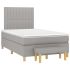 Pat box spring cu saltea, albastru, 120x190 cm, material textil GartenMobel Dekor
