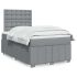 Pat box spring cu saltea, taupe, 120x190 cm material textil GartenMobel Dekor