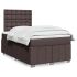 Pat box spring cu saltea, taupe, 120x190 cm material textil GartenMobel Dekor
