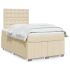 Pat box spring cu saltea, taupe, 120x190 cm material textil GartenMobel Dekor