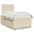 Pat box spring cu saltea, taupe, 120x190 cm material textil GartenMobel Dekor