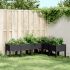 Jardinieră de grădină cu picioare, negru, 200x160x42 cm, PP GartenMobel Dekor