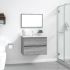 Set mobilier de baie, 2 piese, gri beton, PAL GartenMobel Dekor