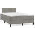 Pat box spring cu saltea, albastru închis, 120x190 cm, catifea GartenMobel Dekor