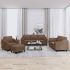 Set de canapele cu perne, 4 piese, gri taupe, textil GartenMobel Dekor