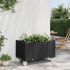 Jardinieră de grădină cu picioare, negru, 150x80x54 cm, PP GartenMobel Dekor