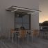 Copertină retractabilă automat LED-uri antracit/alb 400x350 cm GartenMobel Dekor