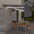 Copertină automată cu stor&senzor vânt&LED, antracit, 4x3 m   GartenMobel Dekor