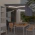 Copertină automată cu stor senzor vânt LED, antracit, 4,5x3 m GartenMobel Dekor