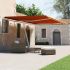Copertină autonomă retractabilă automat oranj&maro 450x350 cm GartenMobel Dekor